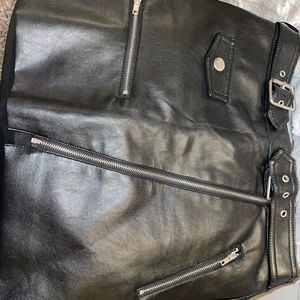 Black Faux Leather skirt